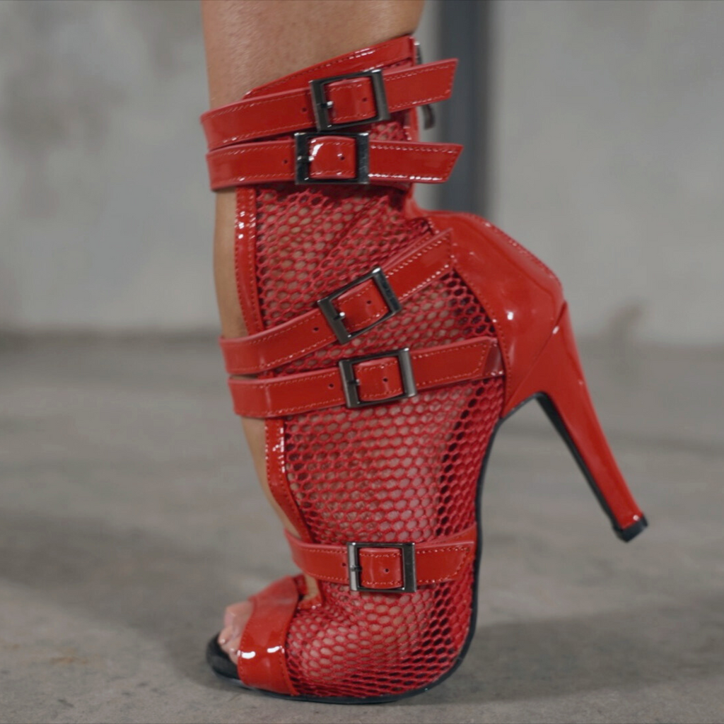 Metseya split top vamp heels